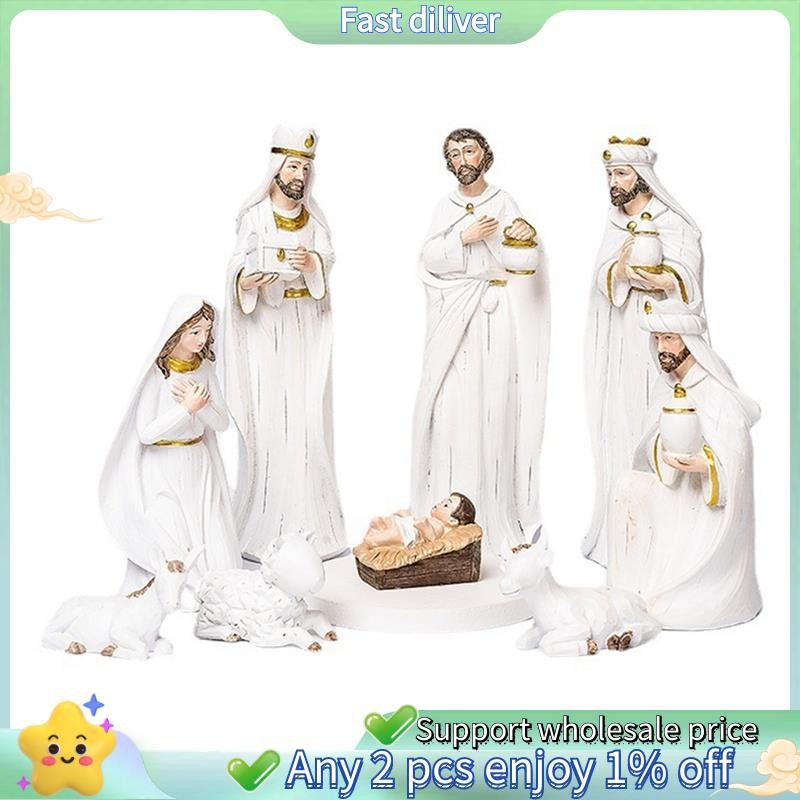 GT-Christ Nativity Statue Christmas Crib Statue As Shown Little Jesus ...