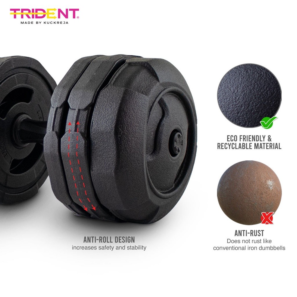 Trident Master Premium Adjustable Dumbbell - 20kg (Piece) | Shopee Malaysia