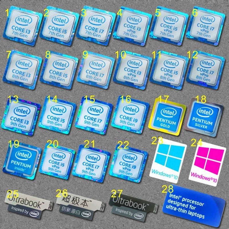2025 Stickers Intel Corey CPU Chip Stickers Computer Processor ...