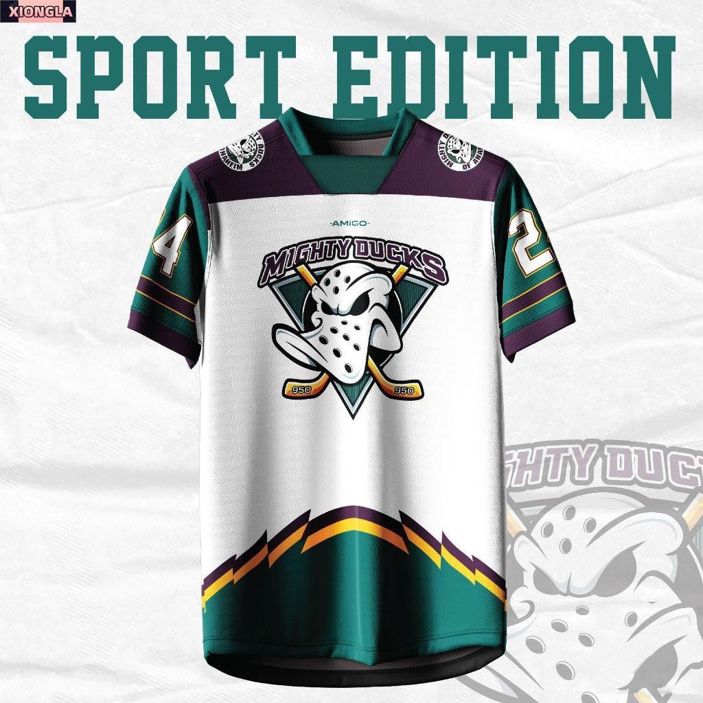 NFL Sublimation Microfiber Jersey tshirt Design Mighty Ducks baju jersi