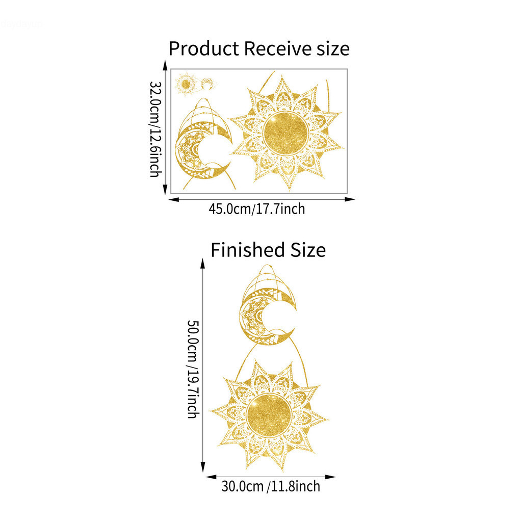 Raya Moon Wall Sticker Living Room Glass Door and Window Sticker ...