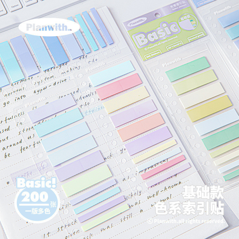 Planwith Clear Plastic Note Paper With Adhesive Strips (Sticky Notes