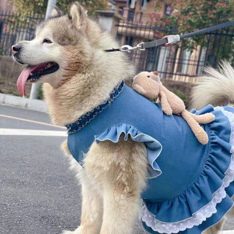 Samoyed Alaska Summer Extra Large Clothes Dog Clothes Big Dog Summer Dress Princess Golden Retriever Thin Style Medium Large Size Shopee Malaysia