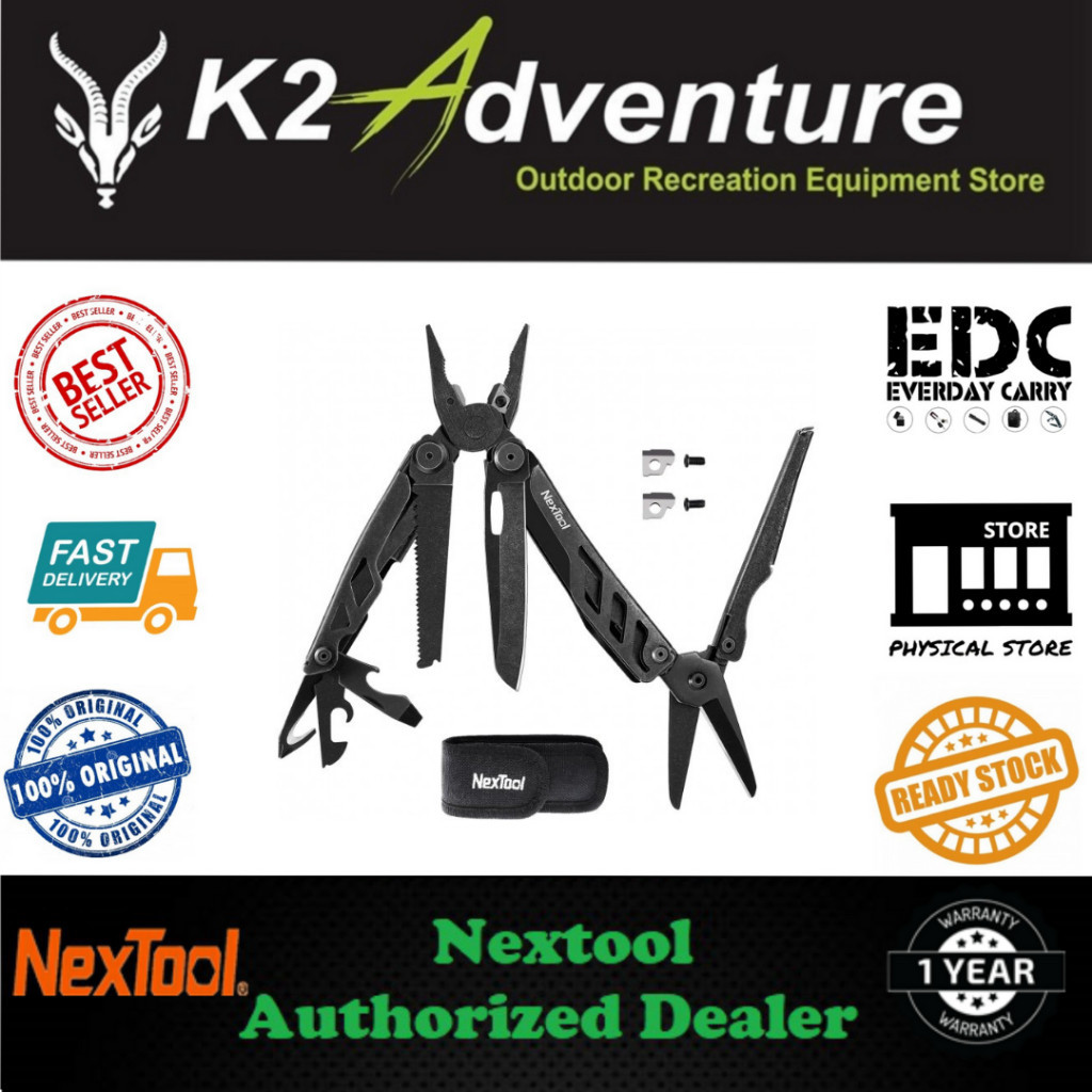 NexTool 16-in-1 Flagship Pro (Dark) NE20120 Steel Full Size Pliers ...