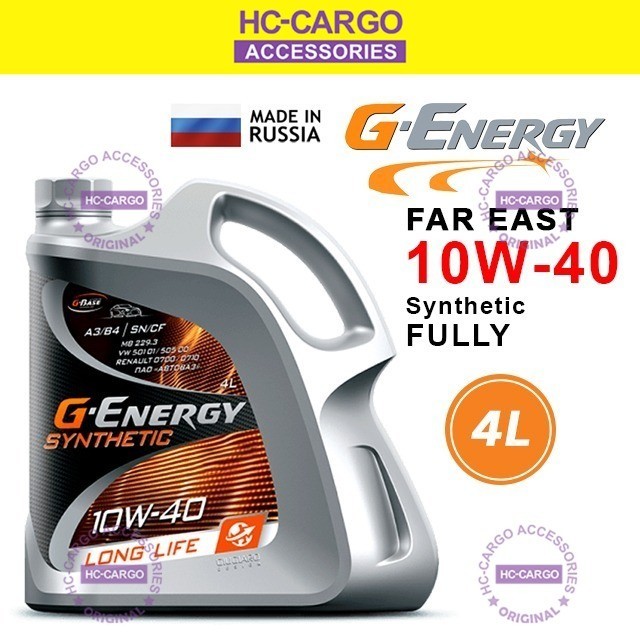 G-Energy Synthetic Long Life 10W-40 Fully Synthetic Passenger Vehicle ...