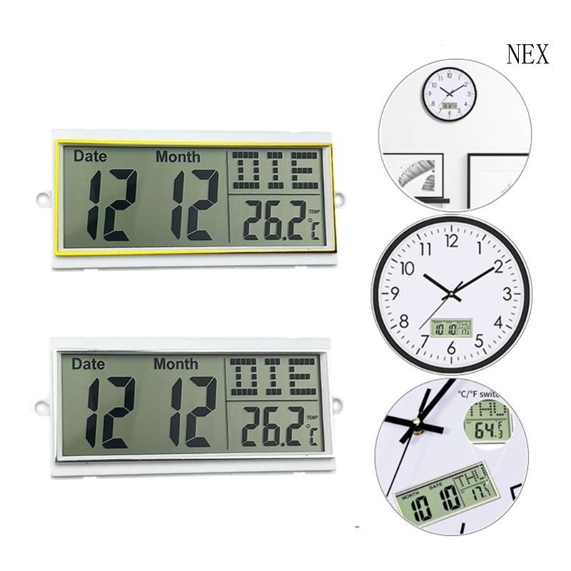 NEX Functional Wall Clock with Temperature Display Lunar Time Suitable ...