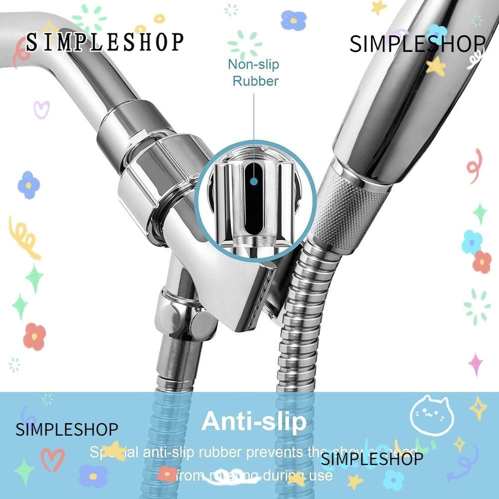 Shower Head Holder, Durable Silver Shower Arm Mount, Home Supplies Chrome Adjustable