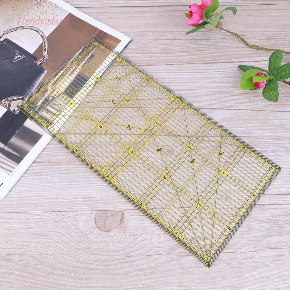 5# DIY Fabric Cutting Ruler Square Cutting Ruler with Grid Lines for ...
