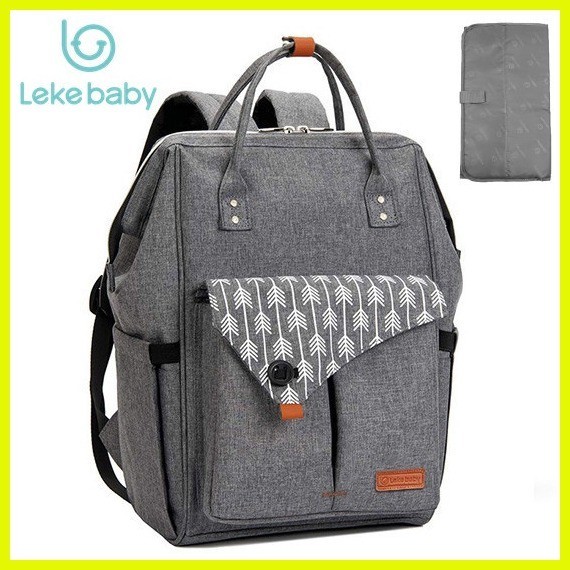 Lekebaby baby diaper bag organizer hospital large storage backpack mommy maternity waterpr Shopee Malaysia