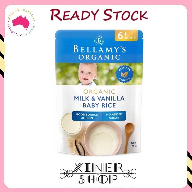 [Ready Stock EXP 10/2025] Bellamy s Organic Milk & Vanilla Baby Rice 6 ...