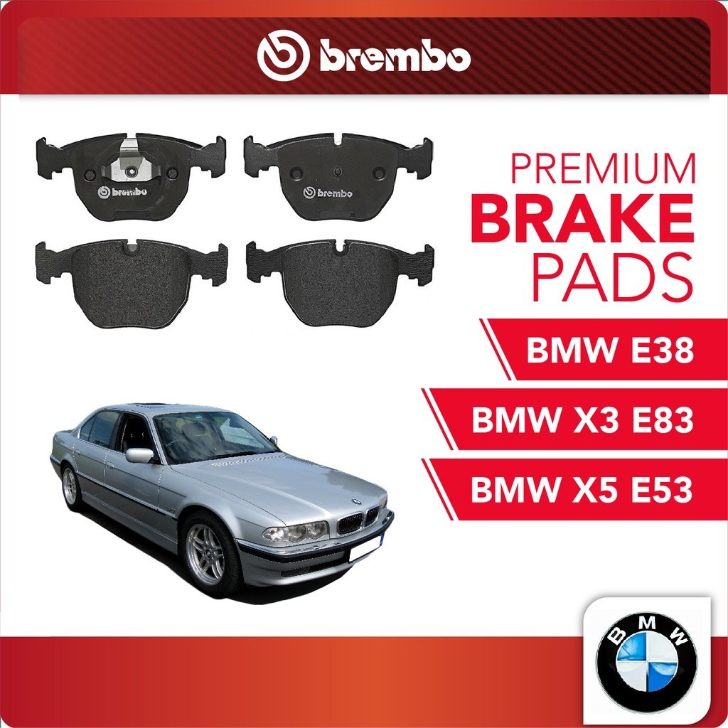 BREMBO Front Brake Pads (1 set) For BMW E38 740i, BMW X3 E83 3.5d, BMW ...