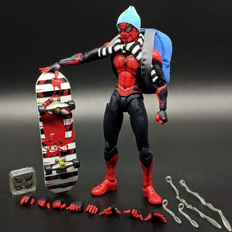 1/12 Scale Red Fabric Hoodie For 6" Action Figures - Fits Spiderman, SHF, Figma
