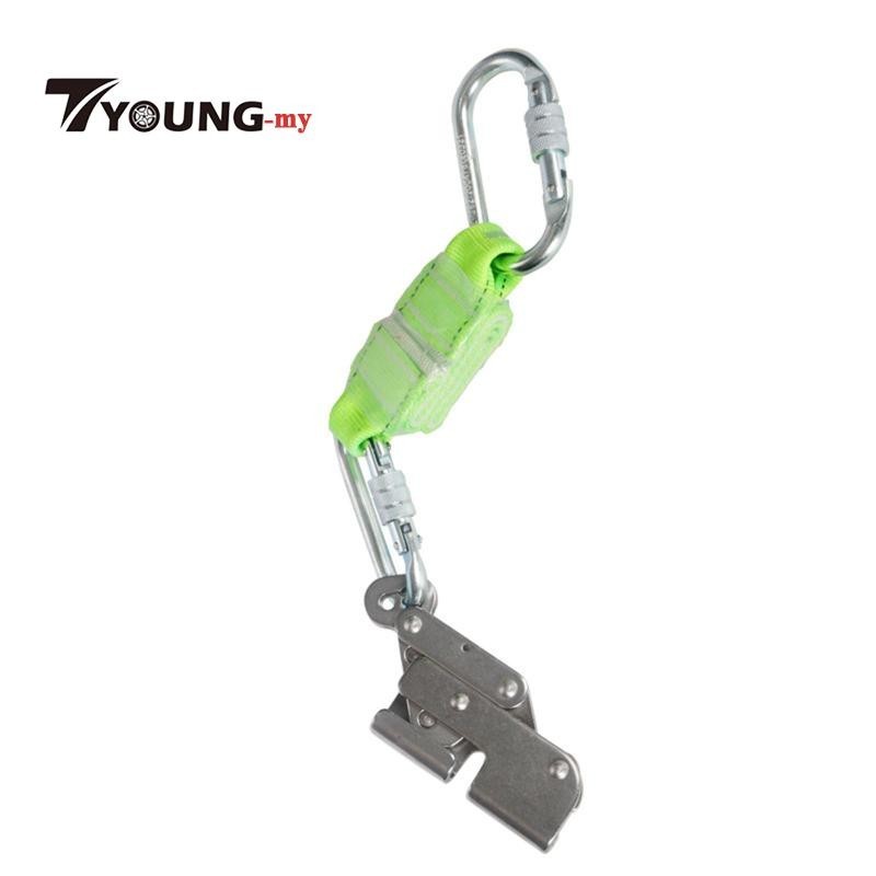 [ Sturdy Alloy Steel Rope Grab Rock Climbing 15KN Heavy Duty Fall ...