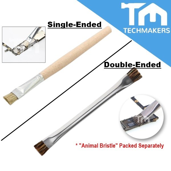 Anti-static Brush Metal handle durable ESD Safe Motherboard Cleaning Tools For Mobile Phone PCB Electronic Repair Tools