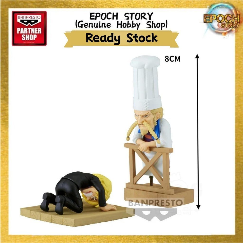 Banpresto Action Figure One Piece – Sanji E Zeff World Collectable Log Stories (PVC, 6 Cm)