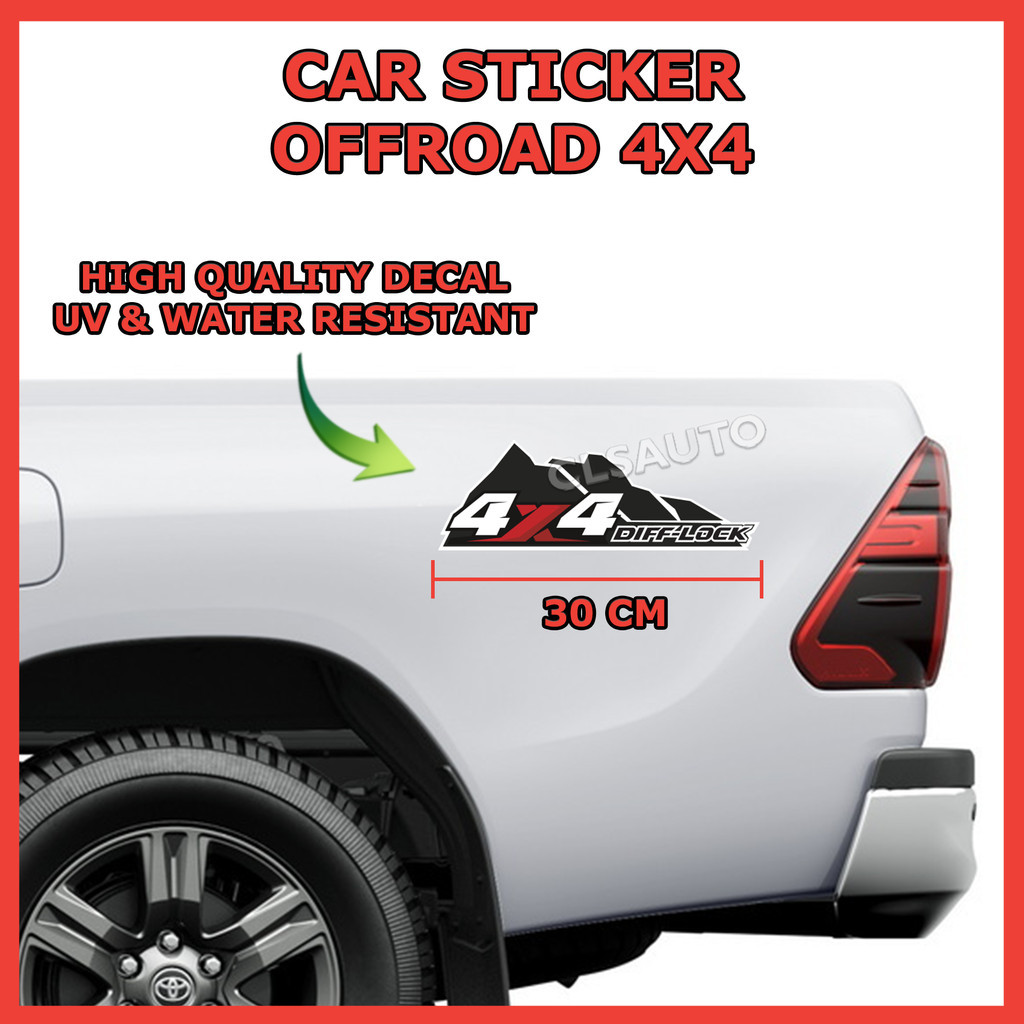 Sticker 4x4 Offroad Design 11 Hilux Ranger Raptor Triton DMAX Pickup ...