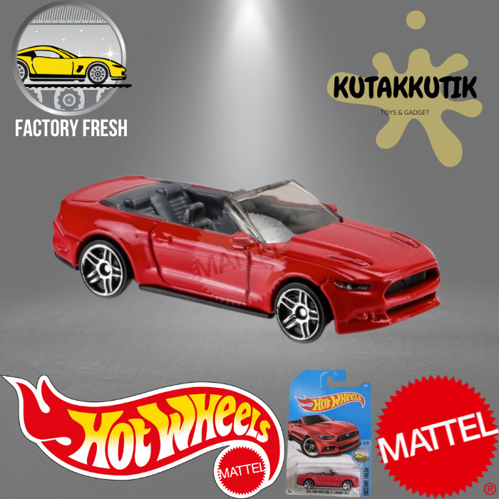 MERAH Hot Wheels Racing Sedan Car 2015 Ford Mustang GT Convertible Red ...