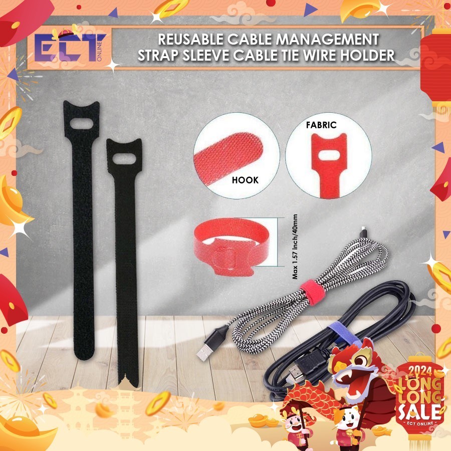 Reusable Cable Management Strap Sleeve Cable Tie / Nylon Cable Strap ...
