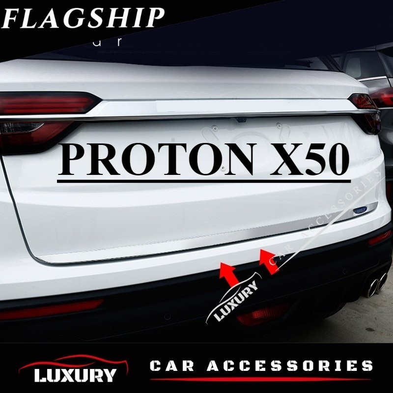 Proton X50 / Geely Coolray Rear Bumper Chrome Trunk Trim Rear Bumper