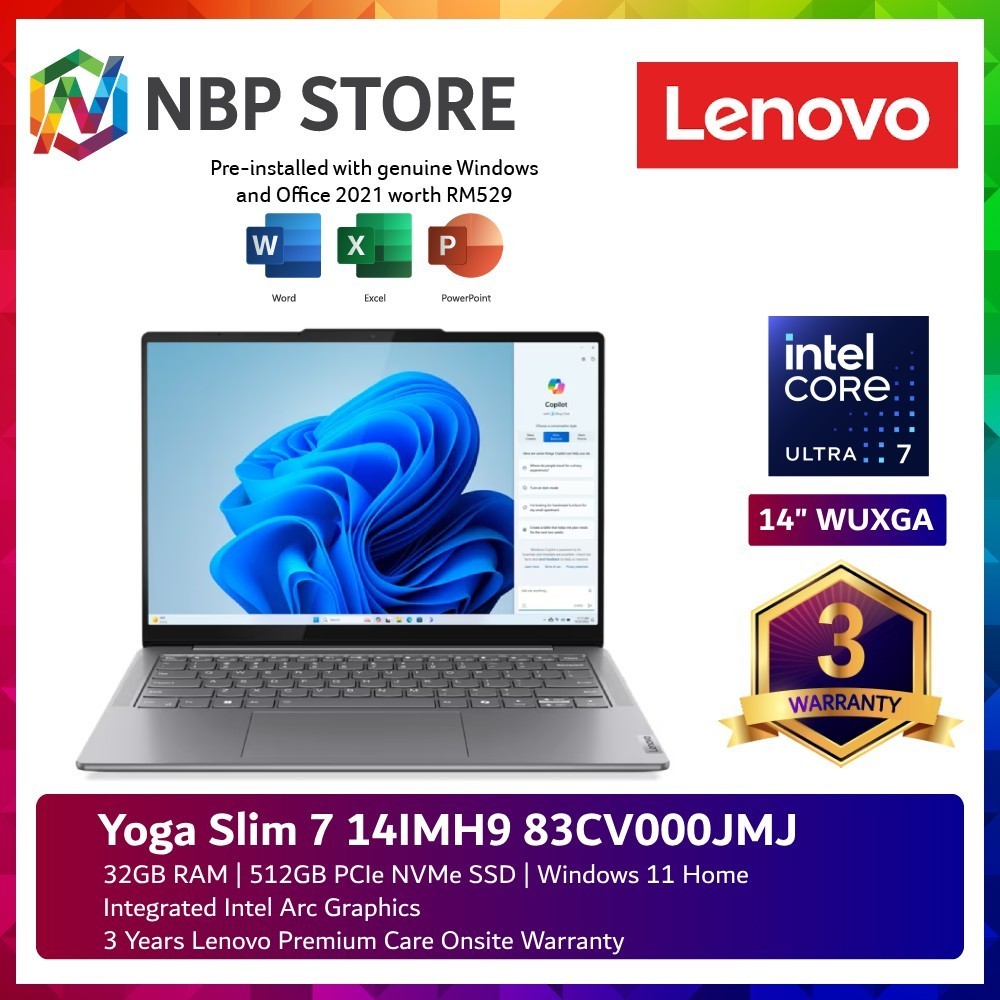 Lenovo Yoga Slim 7 14IMH9 - Ordinateur Portable 14'' OLED