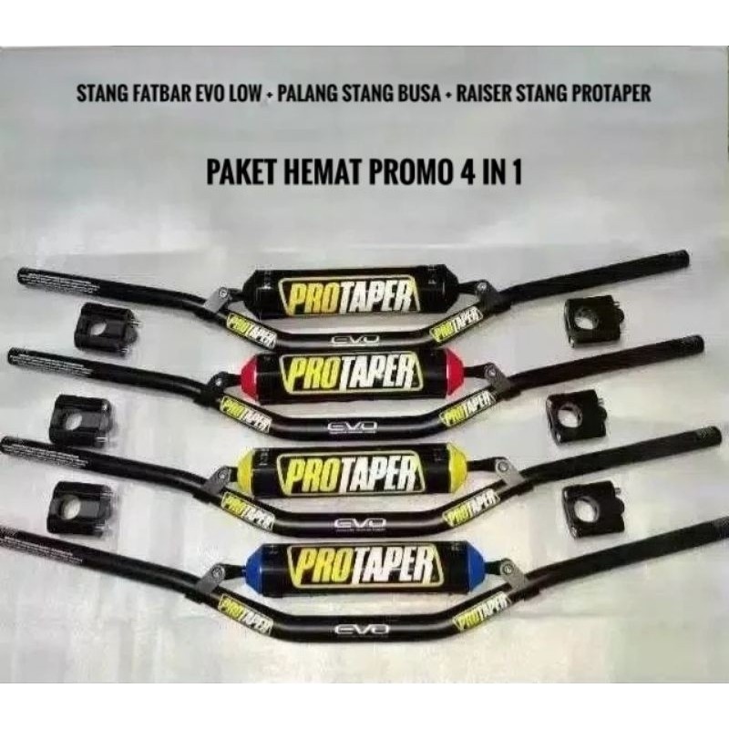 Protaper Evo Low Fatbar Handlebar + Handlebar Cross Foam + Universal ...