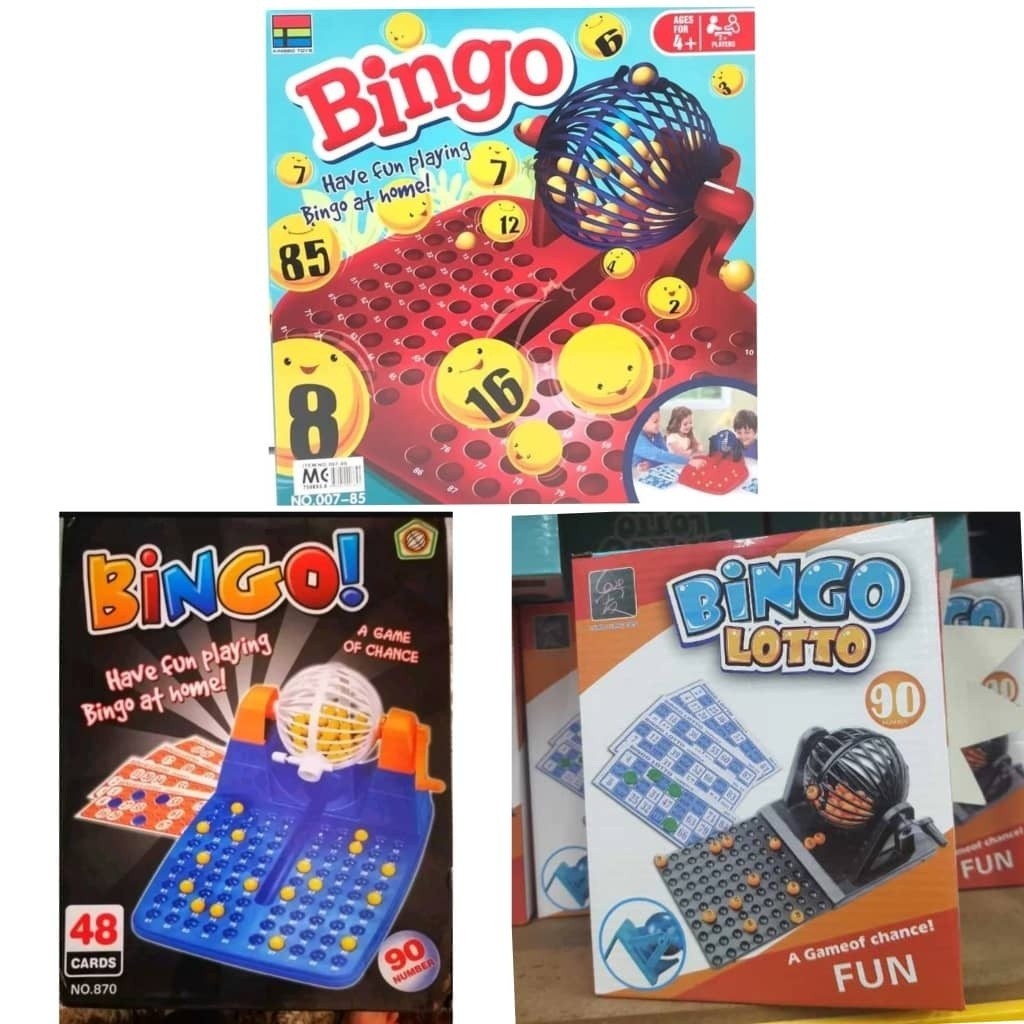 SET MAINAN BINGO DENGAN PELBAGAI SAIZ / BINGO SET / FAMILY GAME BOARD ...