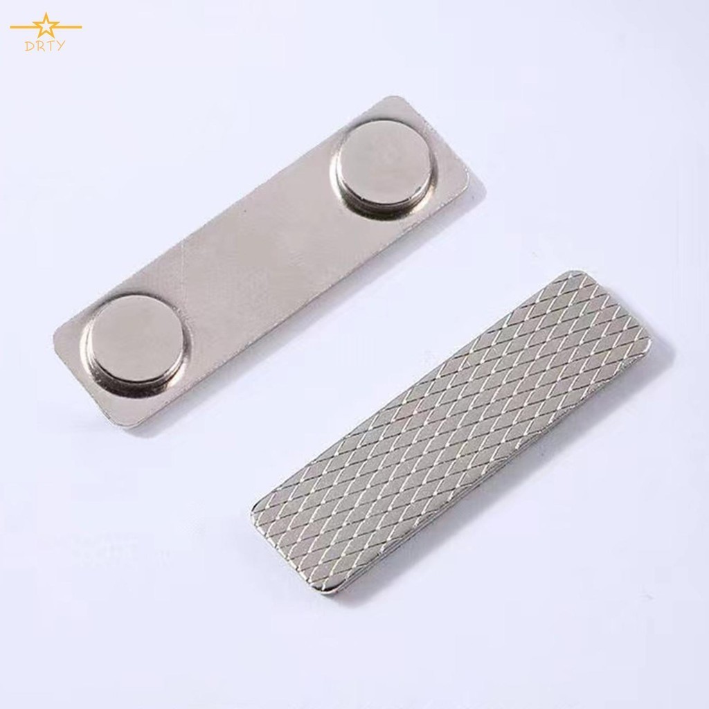 10pcs Magnet Metallic Name Badge Fastener Holder Card Name Id Tag ...