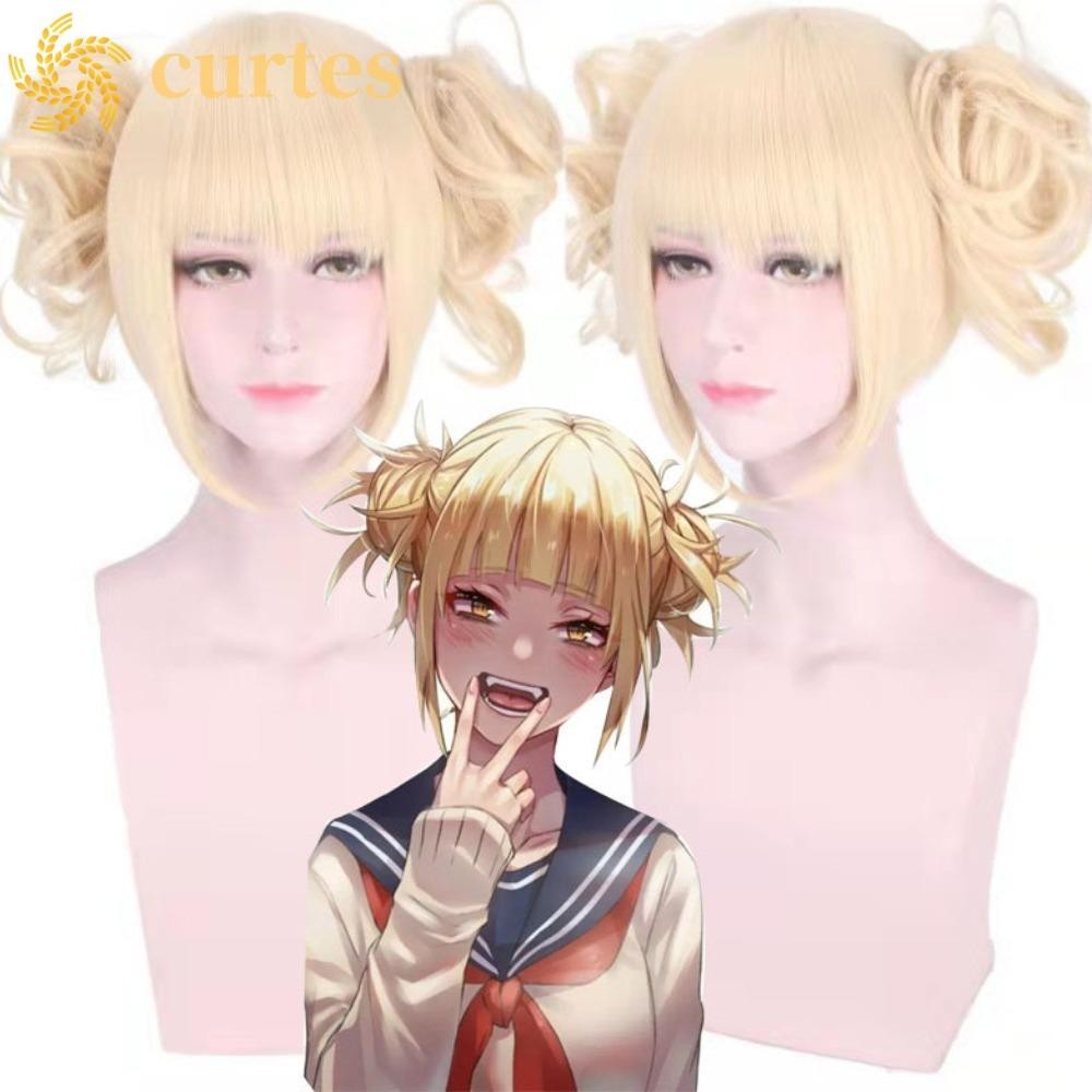 CURTES Himiko Toga Cosplay Wig, Synthetic Hair Anime My Hero Academia ...