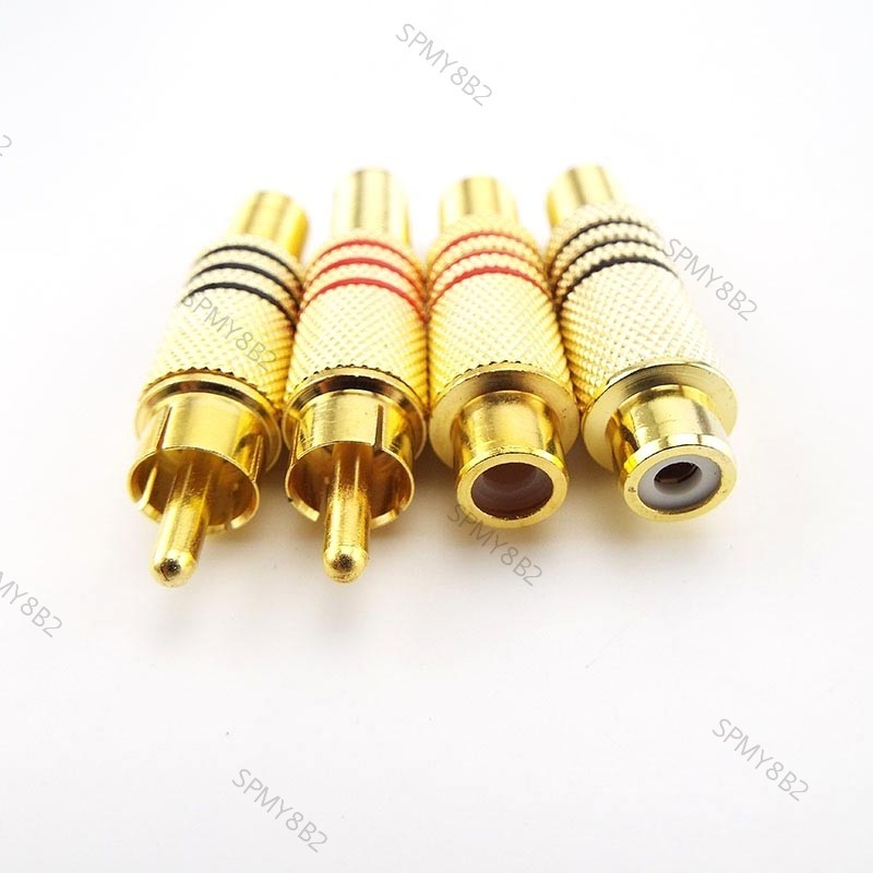 2-Pack RCA Female Recessed Panel Mount Sockets – Chassis Mount Cinch Connectors