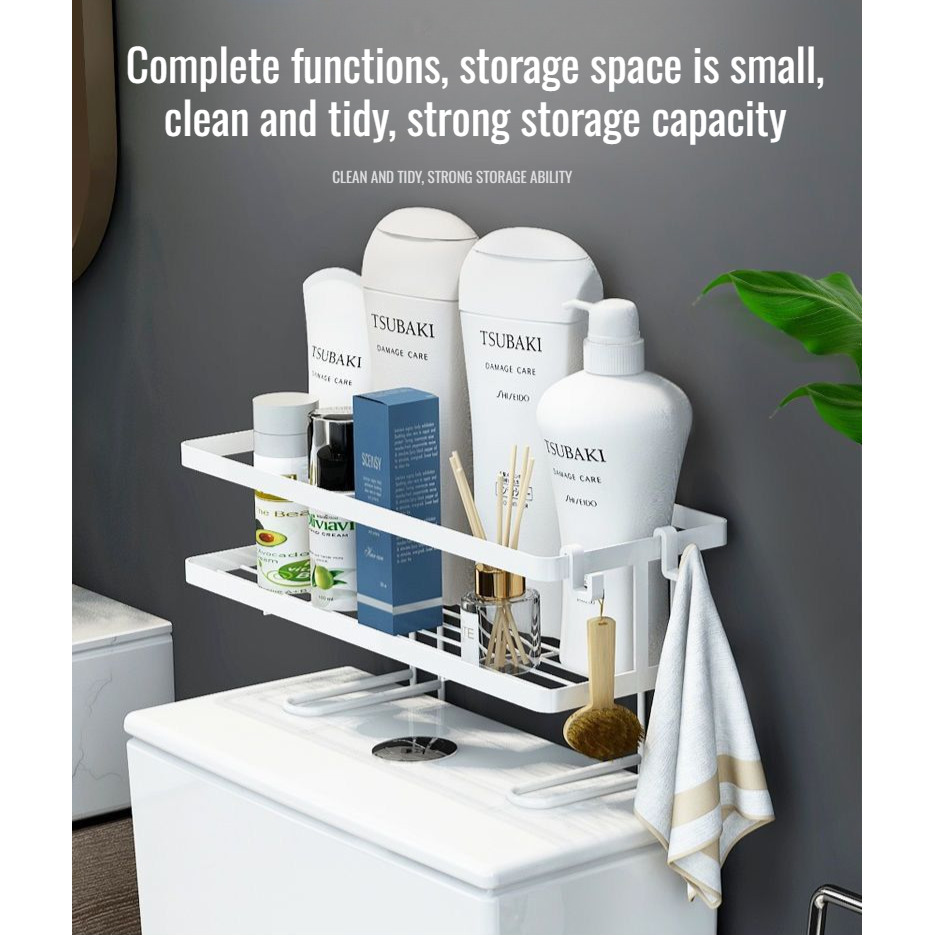 Bathroom wall mounted shelf Multifunctional bathroom wall organizer ...
