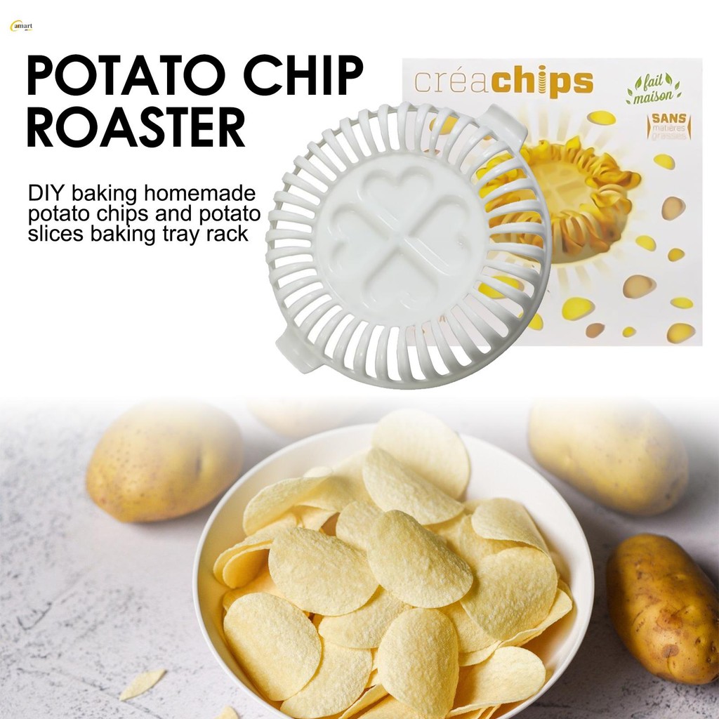 Oven Potato Chip Rack Maker Low Calories Microwave Crisp Chip Slicer ...