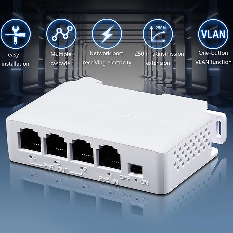 [rangevoyage2] 4 Port PoE Extender Waterproof Poe Repeater For IP Port ...