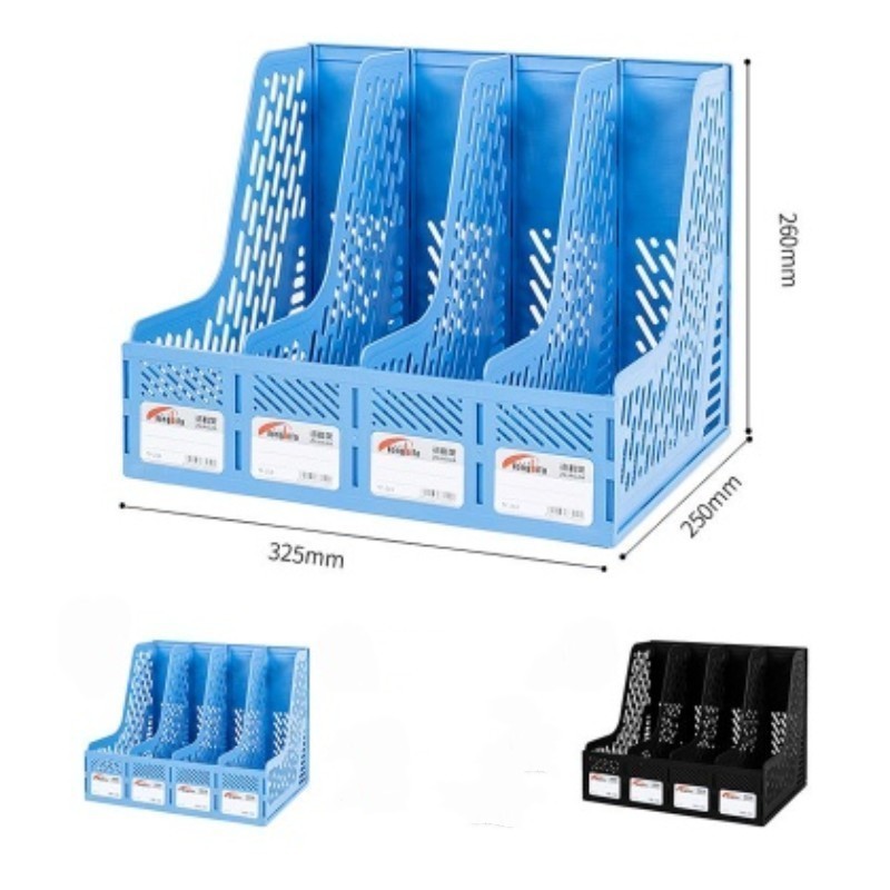 Office document rack, File holder, convenient 4-compartment student ...