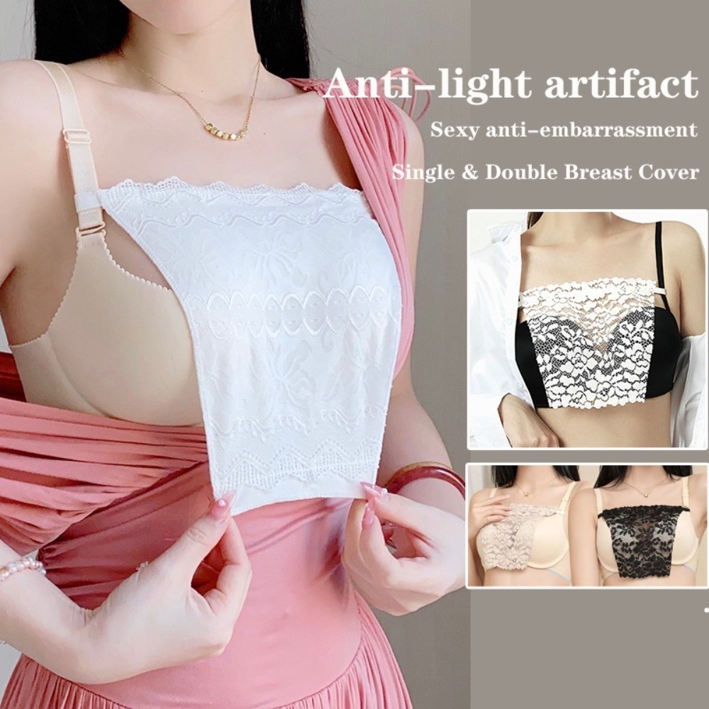Cover Bra Bust Cover Lace Bralette Tank Tops Wireless Bra Lace Crop Top Padded Stretch Spaghetti