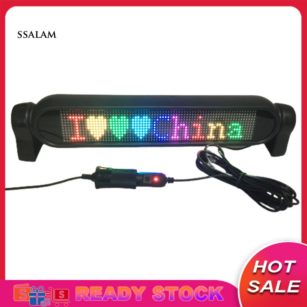 【Ready Stock] 1227 RGB Programmable Remote Control Scrolling LED Car