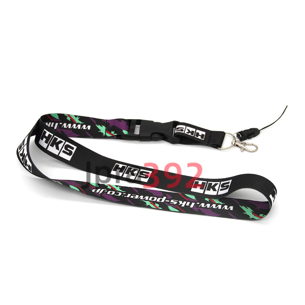 JDM Racing Style HKS Detachable Lanyard Car Key Chain, Work ID Bracket ...