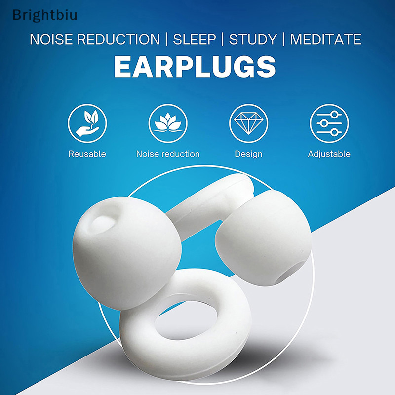 [Brightbiu] Silicone Earplugs For Swimming Sleep Noise Reduction