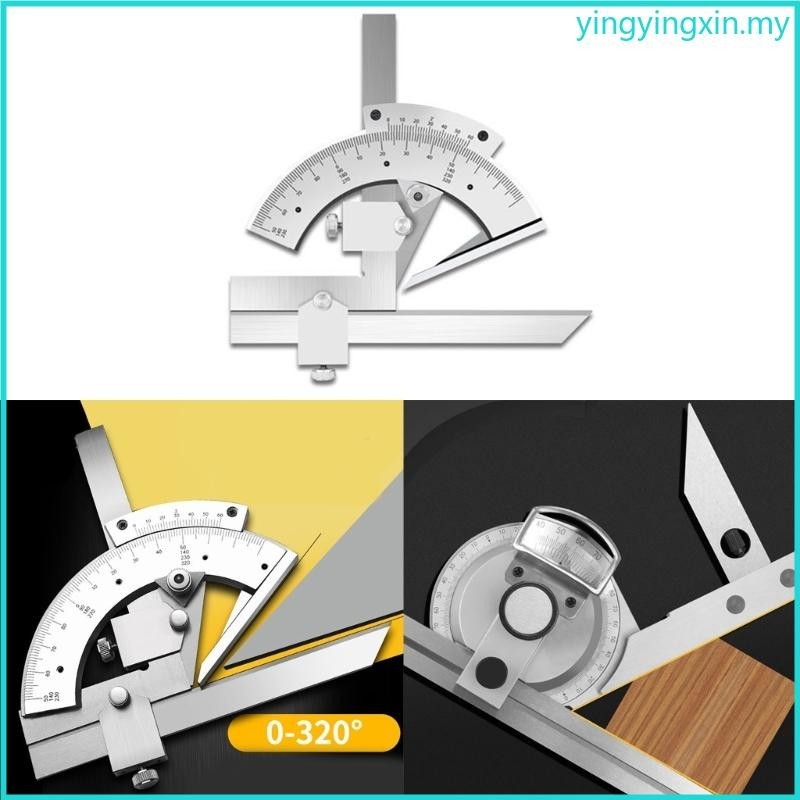 Stainless Steel Universal Bevel Protractor - 0-320° Angle Finder For Woodworking & DIY