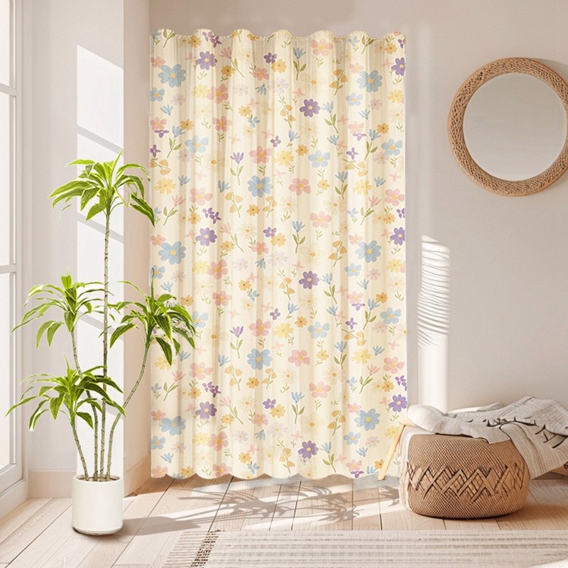 Floral Window Curatins Contryside Window Curtains Houshold No Drilling ...