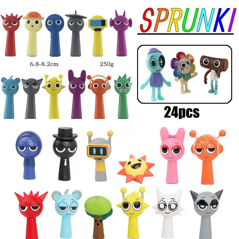 Incredibox Sprunki Toy Set Action Figure 24pcs Sprunki Toys Model for ...