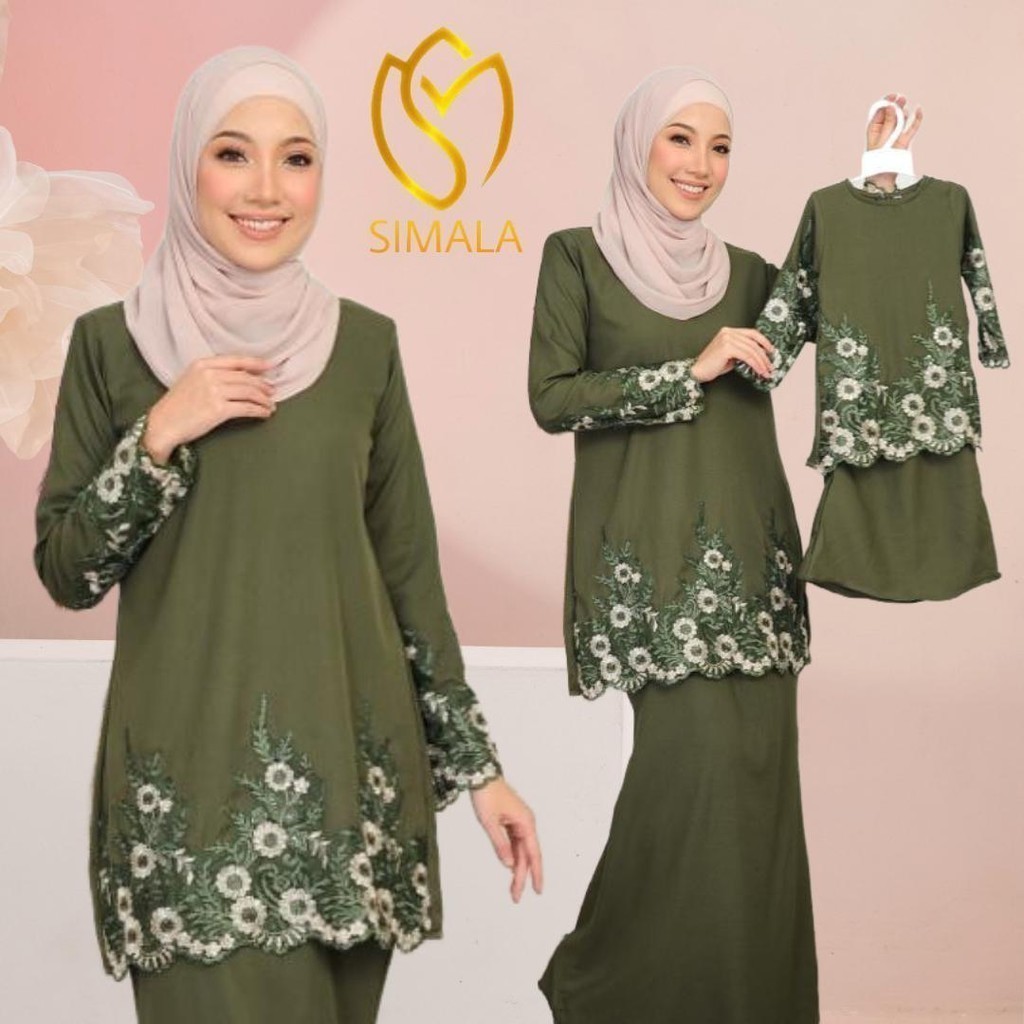 (RAYA 2024) BUDAK NAURA Kurung Lace Labuci Sedondon Mak Anak by SIMALA ...
