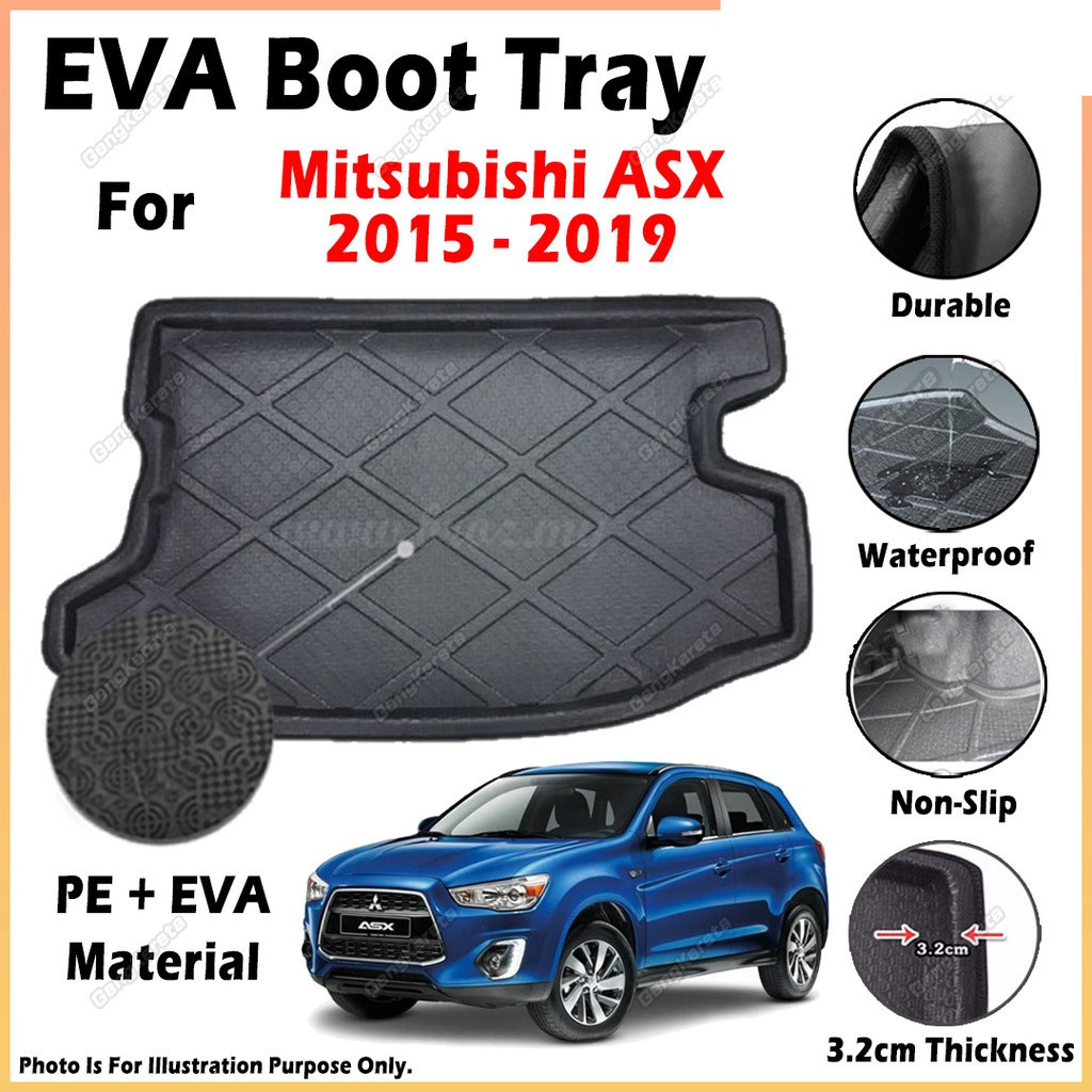 JYK For Mitsubishi ASX EVA Copolymer Car Boot Tray Luggage Cargo Trunk ...