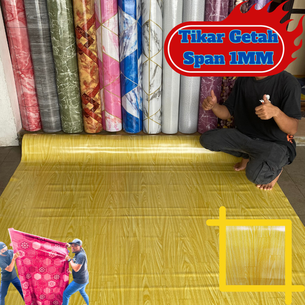 Tikar Getah Span Bercorak moden terbaru anti slip 20 Meter Span Rubber ...