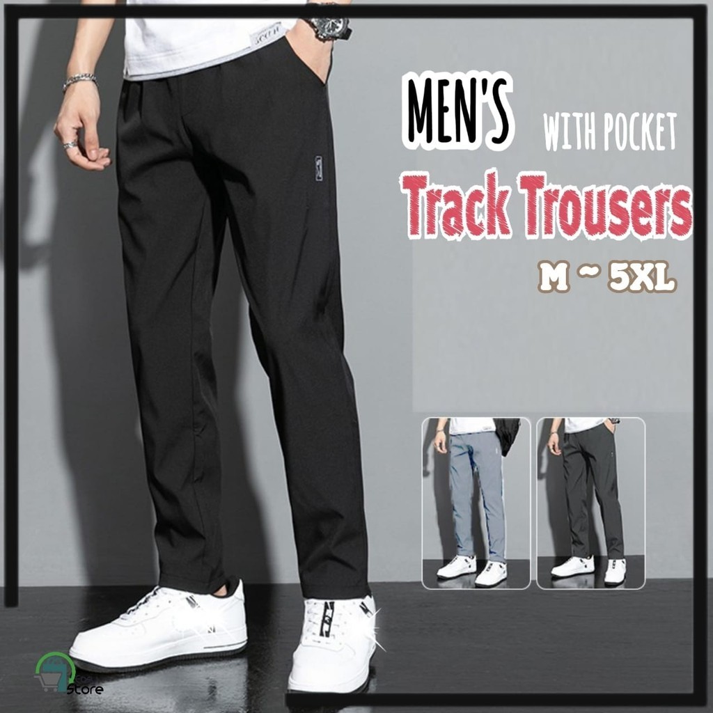 Men Casual Long Pants Track Suit Sportwear Trouser Seluar Lelaki Jogger ...