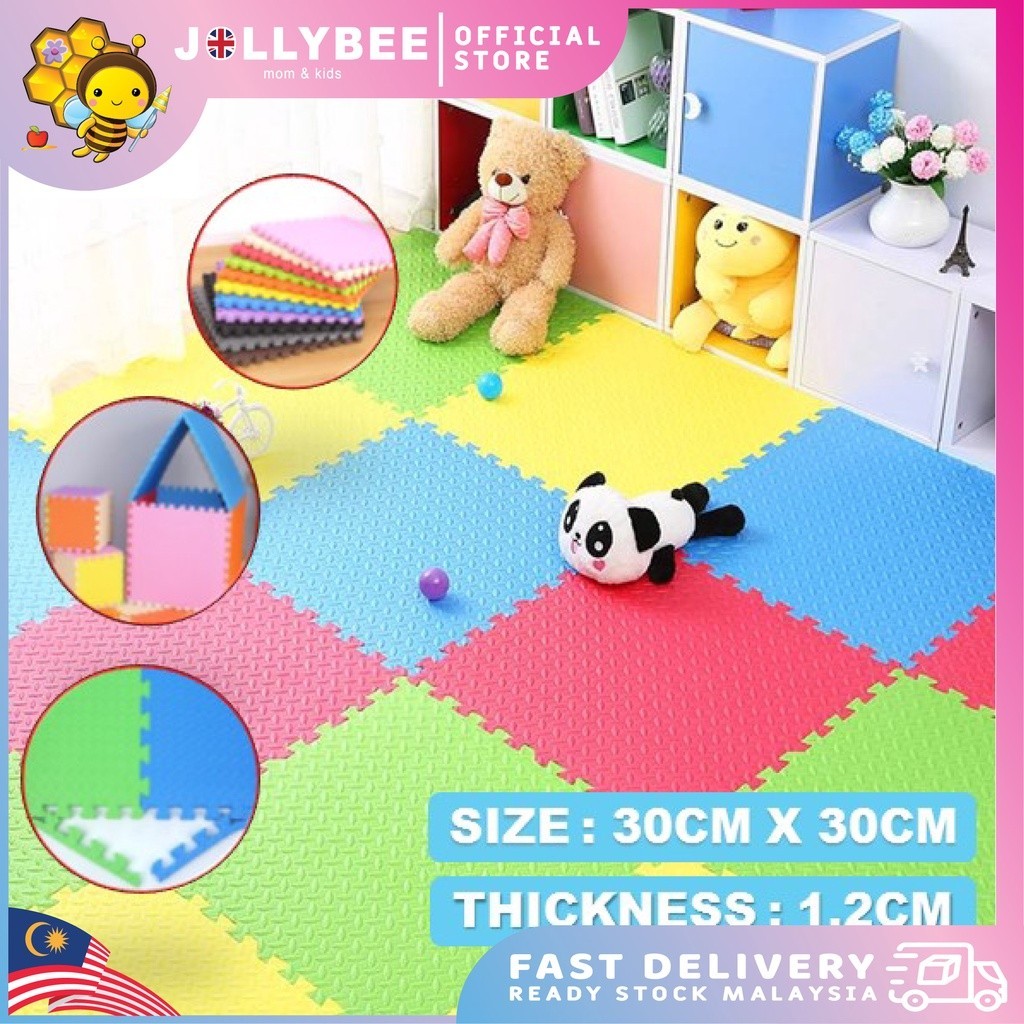 (2021 DESIGN) EVA Foam Baby Playmat Puzzle Crawl Mat (30X30CM) 1.2cm