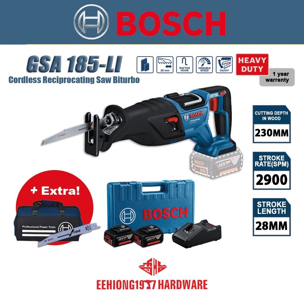 BOSCH GSA185 GSA 185-LI GSA 185 RECIPROCATING SAW SABRE SAW BATTERY SAW ...