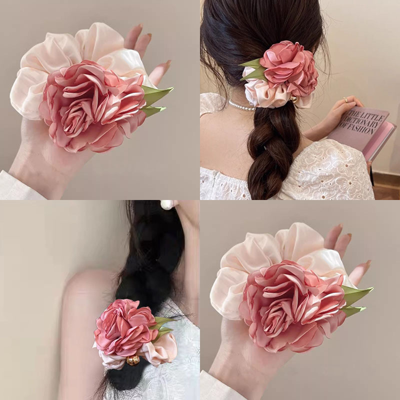 High-elastic Flower Hair Ring Large Intestine High-End Rubber Band ...
