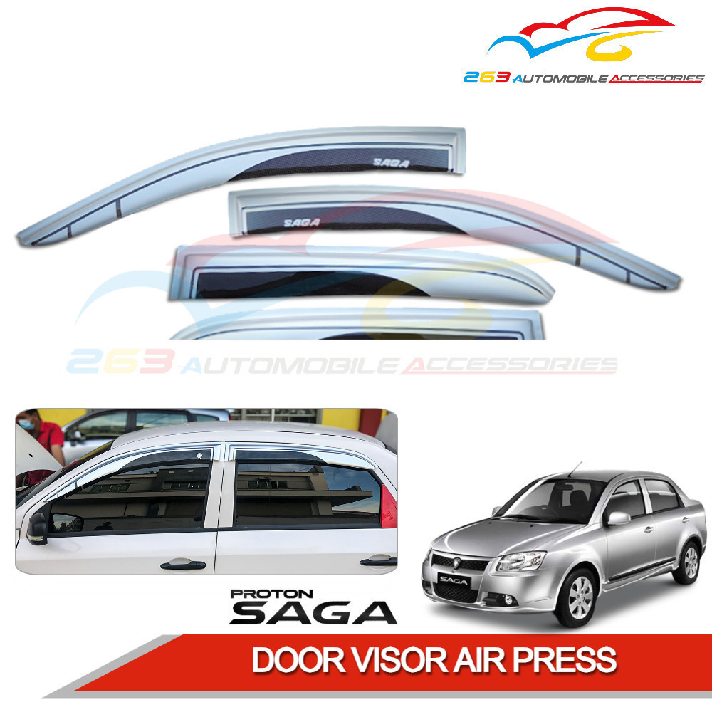 PROTON SAGA BLM FLX DOOR VISOR AIR PRESS (SLIVER & CARBON BLACK) '4 PC ...