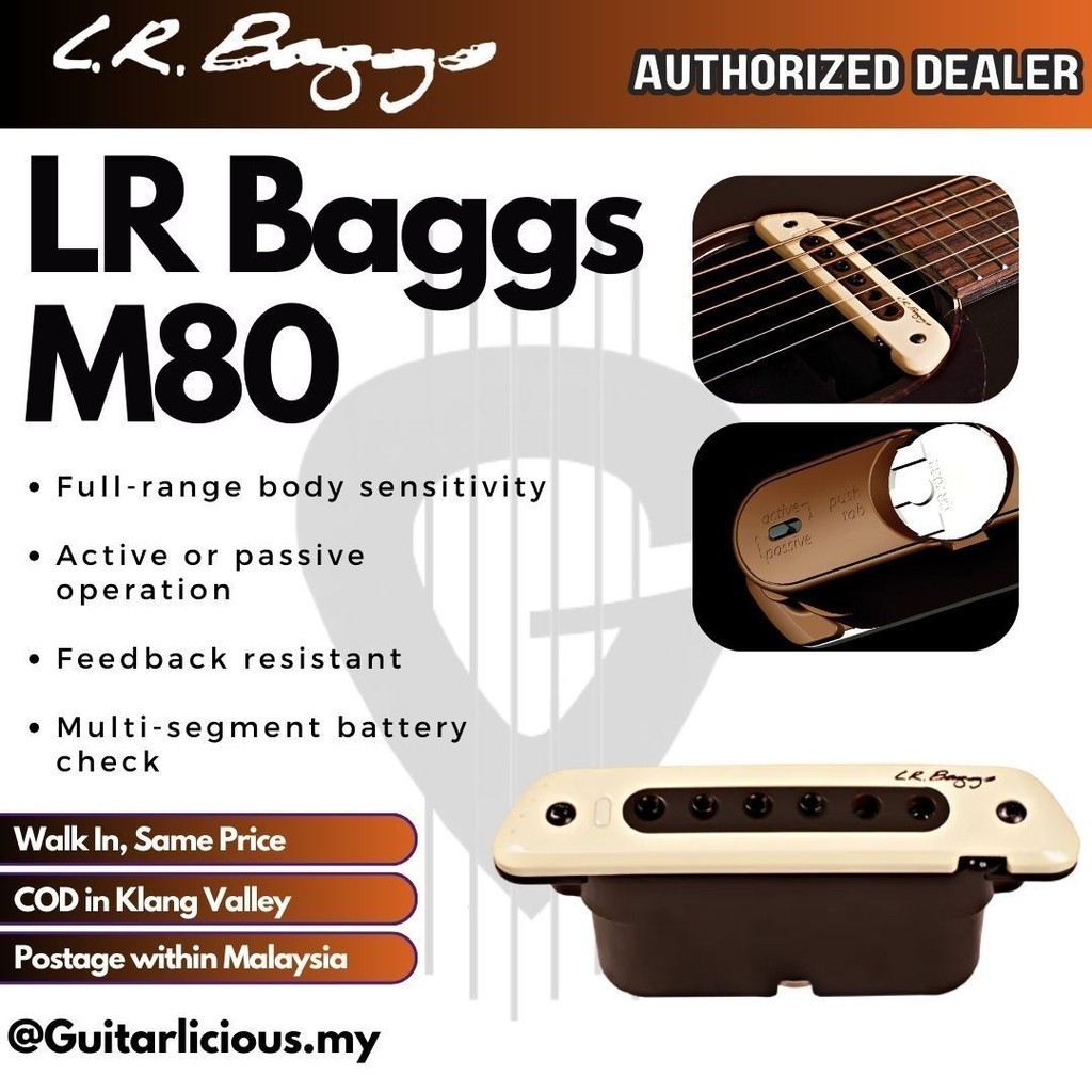 LR Baggs M80 Acoustic Guitar Soundhole / Sound Hole Pickup ( M 80 / M ...