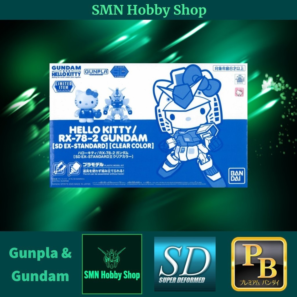 SDCS Hello Kitty/RX-78-2 Gundam Clear Color Limited Gunpla Gundam Model ...